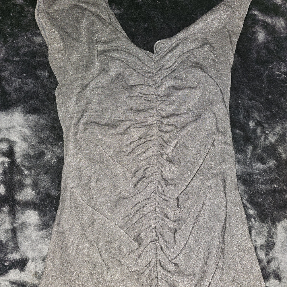 Wet Seal Silver Ruched Tank Top